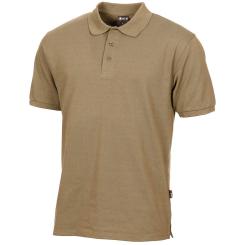 Poloshirt, coyote tan, mit Knopfleiste M
