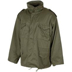 US Feldjacke M65, oliv, m. auskn. Steppfutter 
