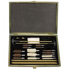 Reinigungsset, für Gewehr und Pistole, Multikaliber, Holzbox 