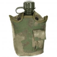 US Plastikfeldflasche, 1 l, Hülle, HDT-camo FG, BPA-frei 