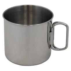 Tasse, Edelstahl, Klappgriffe, ca. 450 ml 
