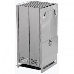 Raketenofen, mit Rost, faltbar, groß, Edelstahl 