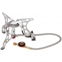 Gaskocher, klappbar, mit Schlauch und Piezo-Zündung 