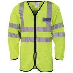 Brit. Signaljacke, gelb, mit Reflektor, gebr. 