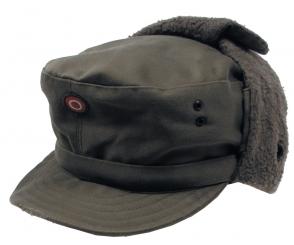 Österr. BH Wintermütze, oliv, gebr. 