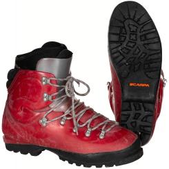 Touren Skistiefel, "SCARPA", rot, gebr. 