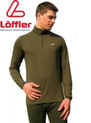 Transtex-Hemd mit Zippkragen, Marke Löffler, oliv, Gr. 58 58
