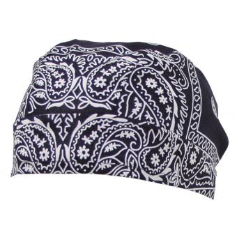 Headwrap, paisley-navyblau  