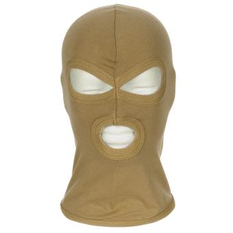 Balaclava, 3-Loch, dünn, coyote tan, 100 % Baumwolle 