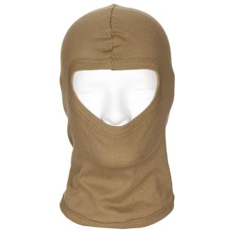 Balaclava, 1-Loch, dünn, coyote tan, 100 % Baumwolle 