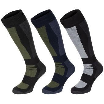 Wintersocken, "Esercito", gestreift, lang, 3er Pack 39-42