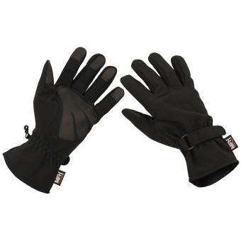 Fingerhandschuhe, Softshell, schwarz 