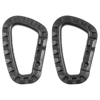 Karabiner, Plastik, schwarz, D 7 mm x 8,5 cm, 2er Pack 