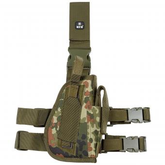 Pistolenbeinholster, rechts, flecktarn 