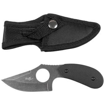 Messer, mit Fingerloch, G10-Griff, Scheide 