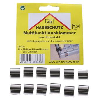 Multifunktionklammer, "Wip", Edelstahl, 12-er Pack 