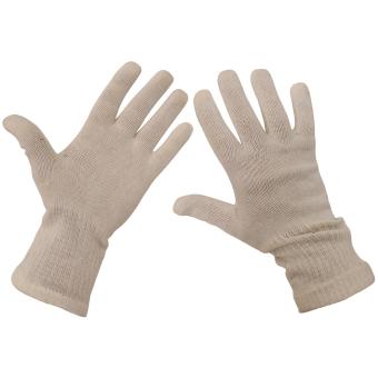 CZ/SK Fingerhandschuhe, weiß, Strick, gebr. 