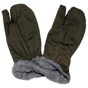CZ/SK Handschuhe, M 55, oliv, gefüttert, 3 Finger, neuw. 