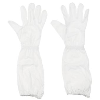 Brit. Fingerhandschuhe, weiß, mit Stulpe, FR, neuw. 