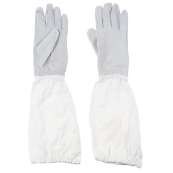 Brit. Fingerhandschuhe, weiß, FR, Leder/Textil, neuw. 