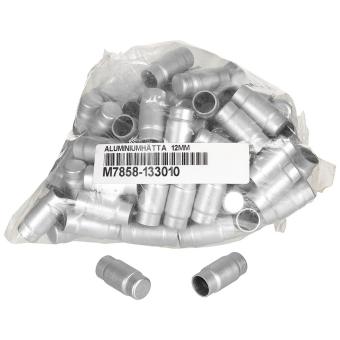 Schwed. Aluminiumkappe, 12 mm, 100er Pack, neuw. 