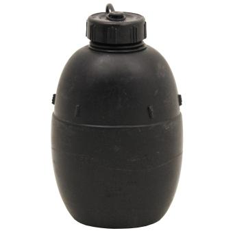 Brit. Feldflasche, Kunststoff, ohne Becher, schwarz, gebr., 