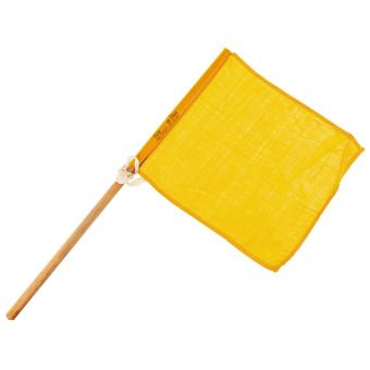 BW Signalflagge, gelb, mit Holzstiel, neuw. 
