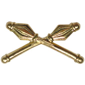 CZ/SK Metallabzeichen, gold, Streitkolben, neuw. 