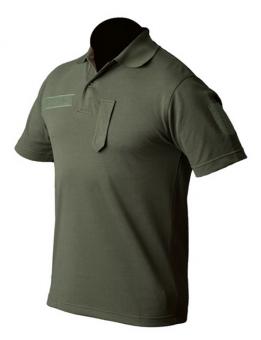 Poloshirt kurzarm (Sport) oliv, mit Klettband und Dienstgradschlaufe 