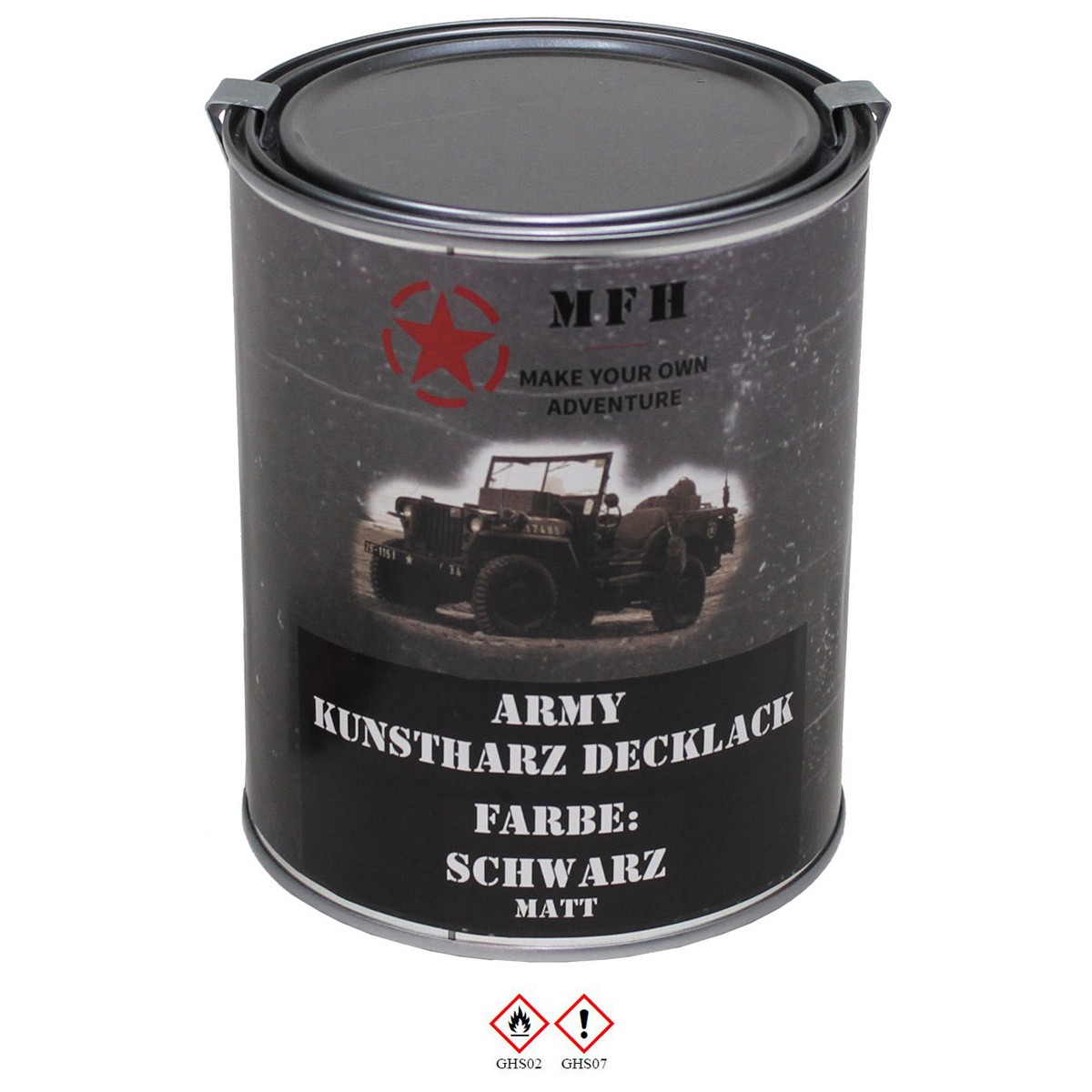 Military Partner, Army Lack, SCHWARZ, matt, Dose, 1 l